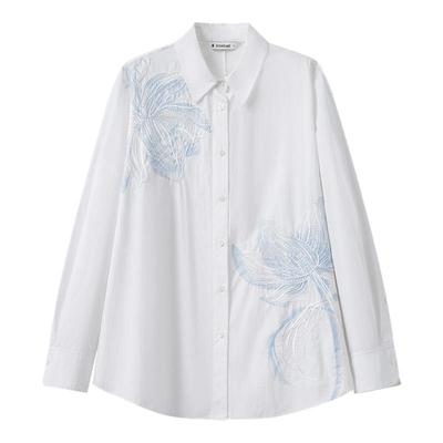 播倪妮同款国风中式淡人衬衫女25春秋新款气质宽松衬衣BDS1CD1402