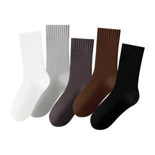 袜子男冬季加厚中筒袜加绒男士冬天仿羊毛绒保暖毛圈运动长袜防臭