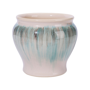 新款流釉复古陶瓷花盆家用客厅发财树高级兰花创意蝴蝶兰专用套盆