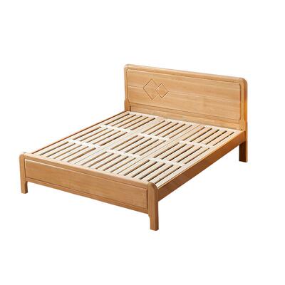 全实木榉木简约小户型双人床婚床