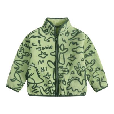 春秋冬立领摇粒绒儿童外套