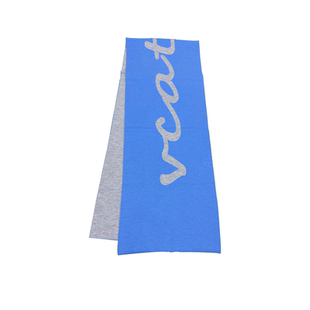 vcatecx羊毛提花字母双面针织围巾男女秋冬保暖围脖氛围感抗起球