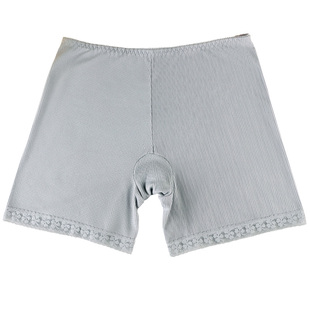 ab内衣薄款女士平脚裤弹力罗纹蕾丝拼接透气中腰抗菌安全裤Y152