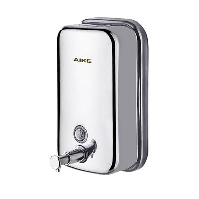 艾克不锈钢手动皂液器壁挂免打孔