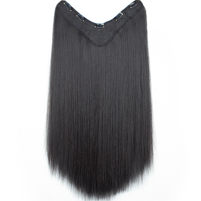 仟丝百变一片式假发片黑色半头套