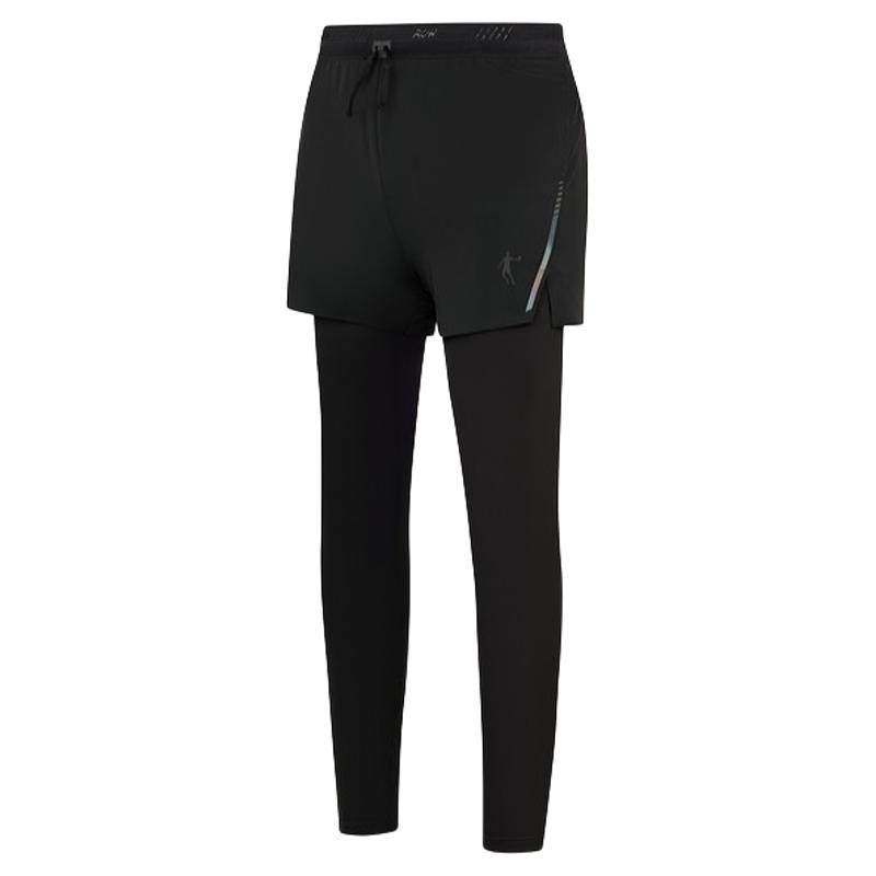 乔丹运动裤男2026春季透气吸汗跑步健身训练假两件裤QDBSP3261422