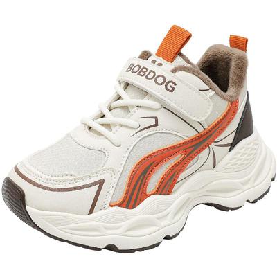 巴布豆童鞋官方旗舰店正品儿童加绒鞋秋冬款运动鞋男孩男童二棉鞋