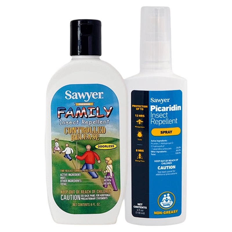Sawyer索耶驱蚊乳液儿童避蚊胺驱蚊液派卡瑞丁婴儿户外防蚊喷雾水