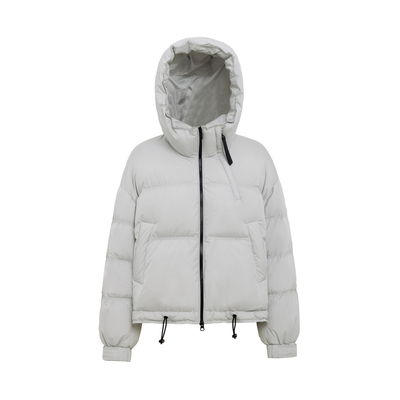 YAYA鸭鸭短款宽松型街头风立领羽绒服女亮面休闲保暖宽松时尚外套