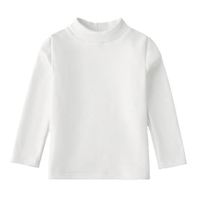 白色中领打底衫长袖t恤