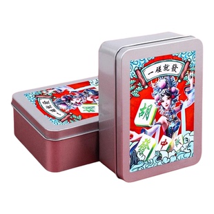 纸牌麻将正品麻将扑克牌108张便携家用加厚耐用旅行塑料防水麻雀
