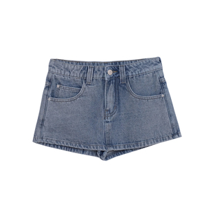 荒荒家 复古迷你牛仔短裤2026春季新款美式辣妹高腰显瘦休闲热裤
