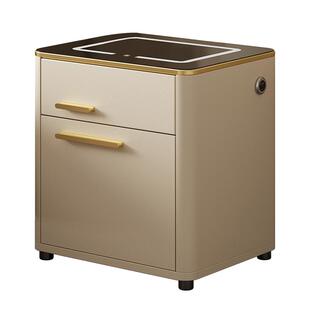 虎牌保险箱床头柜一体2026新款床头保险柜家用防盗指纹密码柜抽屉柜子53cm带智能家庭隐藏式小型首饰隐形夹万