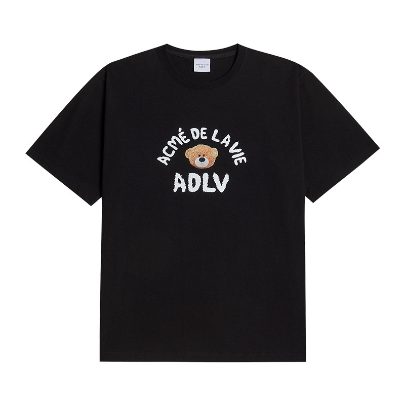 ADLV 韩国潮牌软萌泰迪熊男女同款T恤ins风宽松休闲时尚短袖上衣