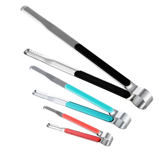 韩式烤肉夹子不锈钢烧烤夹牛排夹自助餐烤肉夹加长商用厨房食品夹