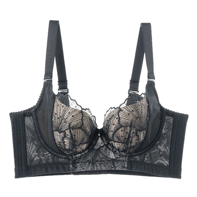 玛迪贝尔蕾丝刺绣聚拢收副乳文胸