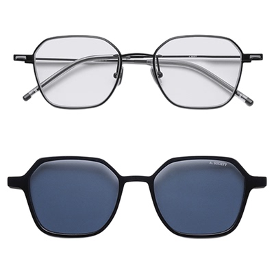 A.SOCIETY CLIPON轻盈舒适磁吸蔡司防蓝光偏光方框墨镜眼镜ARCHIE