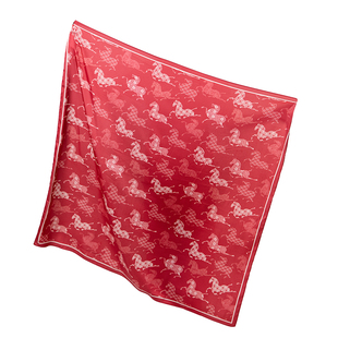 爱奇葩 原创丝巾披肩大方巾女瑞马呈祥国风中秋礼物丝巾送长辈