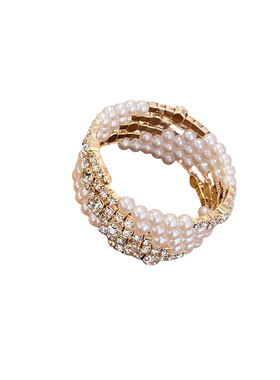 中古vintage仿珍珠多层手镯