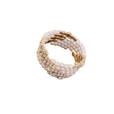 中古vintage仿珍珠多层手镯