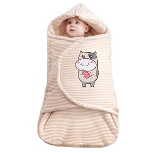 新生婴儿宝宝睡袋纯棉包被多功能春秋四季襁褓0-6-12防惊跳防踢被