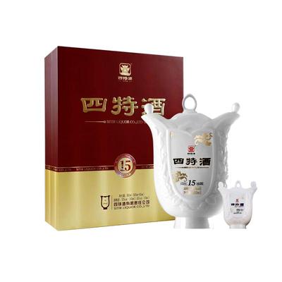 官方正品四特酒15年52度 500ml+50ml 特香型纯粮白酒