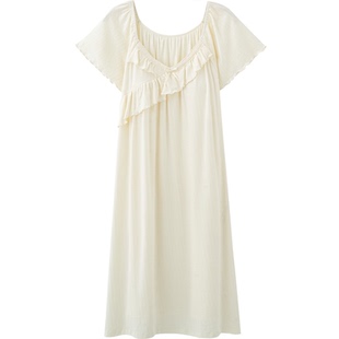 SLEEPTIGHT带胸垫睡裙女款夏季莫代尔棉可爱公主风奶呼呼睡衣裙子