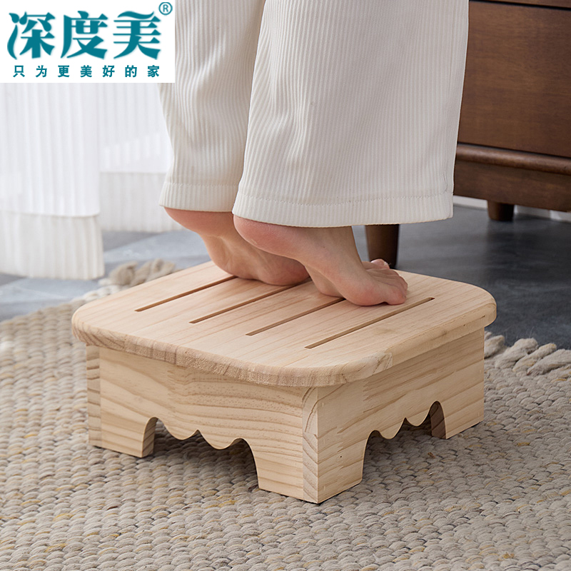实木垫脚凳客厅办公室脚踏凳浴室防滑凳飘窗凳花盆凳洗衣机矮凳子