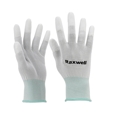 Raxwell涤纶针织劳保手套(指浸)