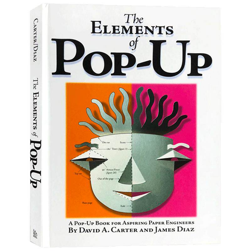 进口英文原版绘本The Elements of Pop-Up立体书制作指南儿童科普百科全书 小学生课外英语读物看图识字图书8-12岁