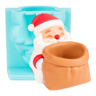 圣诞老人模具巧克力敲敲乐慕斯甜品硅胶小屋雪人苹果树圣诞节磨具