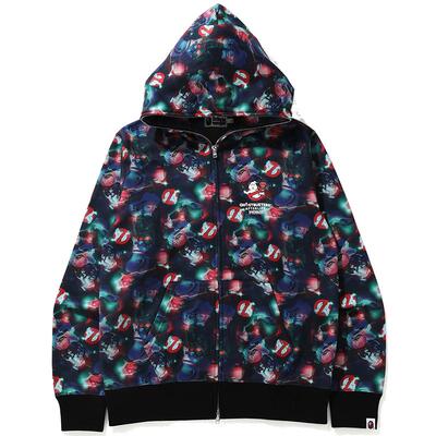 BAPE X GHOSTBUSTERS联名男装幽灵迷彩连帽卫衣外套31908XG