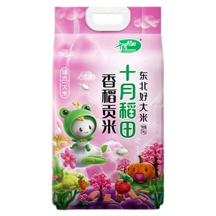 十月稻田香稻贡米5kg10斤装东北米粒圆润软糯香甜粳米香米旗舰店