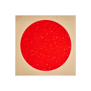 六品堂万年红卡纸洒金宣纸毛笔书法过年春节加厚斗方福字作品纸空白手写创作专用红色纸圆形镜片软卡半生熟