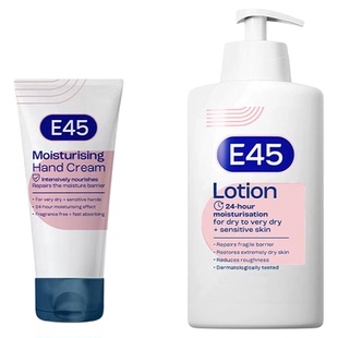 英国E45肌修乳修护乳保湿滋润干燥止痒身体乳套装