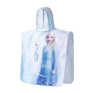 迪士尼儿童游泳速干浴袍女童便携浴巾带斗篷吸水快干沙滩巾可穿式