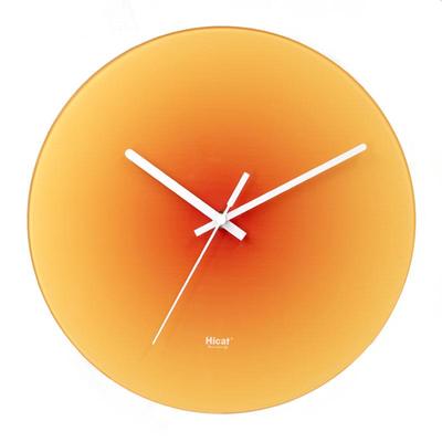 北欧落日挂钟网红ins客厅玻璃