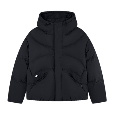 乔丹加厚连帽羽绒服防泼水短外套