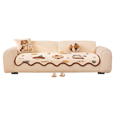 一片式可爱卡通毛绒沙发垫子2025