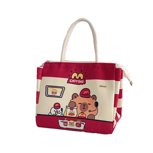 卡通萌宠保温袋便当包学生上班族高颜值饭盒袋便携手提铝箔保温袋