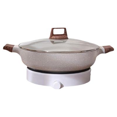 德国麦饭石双耳电磁炉燃气不粘锅