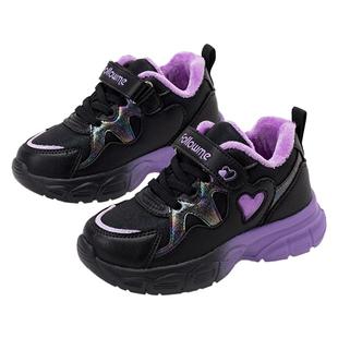 富罗迷女童运动鞋儿童鞋子冬季新款软底轻便青少年女孩跑步二棉鞋