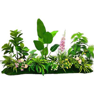 wo+仿真天堂鸟散尾葵绿植造景