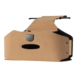 汽车座椅背收纳盒新款储物袋高档翻毛皮车载挂钩支架水杯架纸巾盒