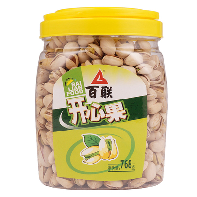 百联盐焗开心果罐装768g本色坚果