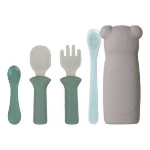 韩国modui餐具便捷式套装ppsu筷子叉子勺子调羹带盒子餐盒收纳盒