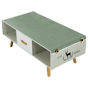 纯色清新茶几布北欧布艺茶几桌布田园防尘简约客厅长方型茶几垫子