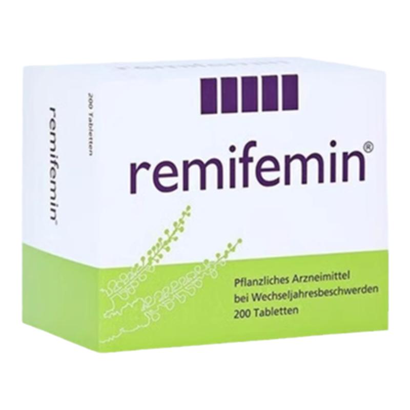 德国原装remifemin莉芙敏黑升麻片女性更年期盗汗潮热失眠200片