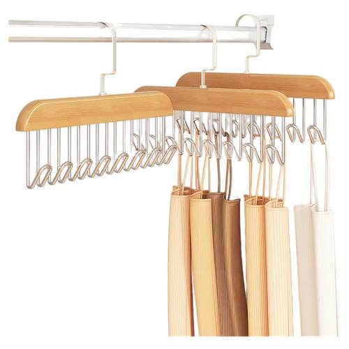 木质衣架波浪挂钩多功能内衣背心收纳神器宿舍实木文胸收纳晾衣架