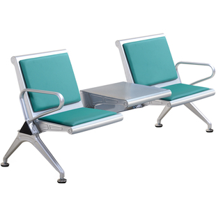 加厚2人3人4人位加茶几连排椅候客椅大厅连体座椅公共休息茶杯椅